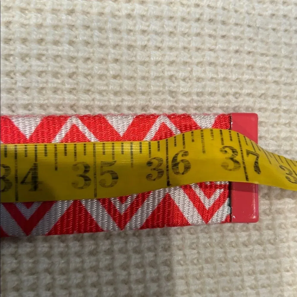 Diesel Chevron Patterned Belt - Pink coral